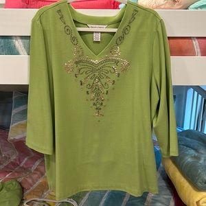 Drapers and Damons spring crop pant set. Size 1X